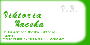 viktoria macska business card